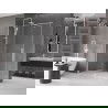 Cabine de douche coulissante Mexen Velar 140 x 80 cm, transparent, blanc - 871-140-080-01-20
