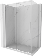 Mexen Velar cabine de douche coulissante 160 x 85 cm, transparente, blanche - 871-160-085-01-20