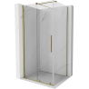 Mexen Velar cabine de douche coulissante 90 x 70 cm, transparente, or - 871-090-070-01-50