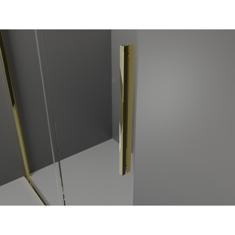 Mexen Velar cabine de douche coulissante 90 x 110 cm, transparent, or - 871-090-110-01-50