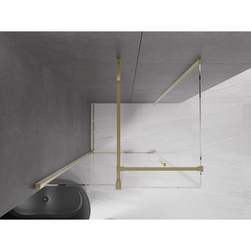 Mexen Velar cabine de douche coulissante 110 x 75 cm, transparent, doré - 871-110-075-01-50