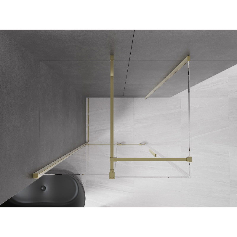 Mexen Velar cabine de douche coulissante 110 x 90 cm, transparente, or - 871-110-090-01-50