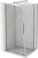 Mexen Velar cabine de douche coulissante 120 x 110 cm, transparent, or - 871-120-110-01-50