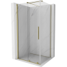 Mexen Velar cabine de douche coulissante 150 x 100 cm, transparente, dorée - 871-150-100-01-50