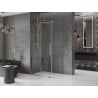 Mexen Velar cabine de douche coulissante 150 x 100 cm, transparente, dorée - 871-150-100-01-50