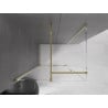 Mexen Velar cabine de douche coulissante 150 x 100 cm, transparente, dorée - 871-150-100-01-50