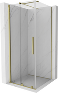 Mexen Velar cabine de douche coulissante 90 x 90 cm, transparent, or - 871-090-090-01-50