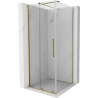 Mexen Velar cabine de douche coulissante 110 x 110 cm, transparente, dorée - 871-110-110-01-50