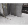 Mexen Velar cabine de douche coulissante 110 x 110 cm, transparente, dorée - 871-110-110-01-50