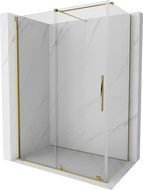 Mexen Velar cabine de douche coulissante 160 x 100 cm, transparent, doré - 871-160-100-01-50