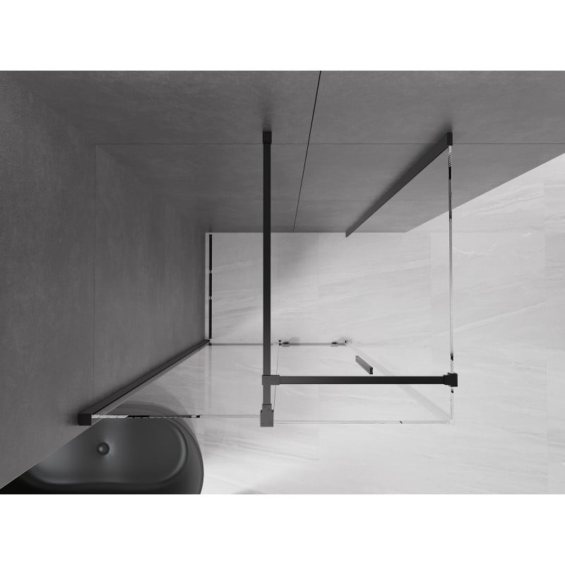 Mexen Velar cabine de douche coulissante 90 x 85 cm, transparent, noir - 871-090-085-01-70