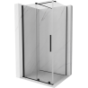 Mexen Velar cabine de douche coulissante 110 x 100 cm, transparente, noire - 871-110-100-01-70