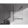 Mexen Velar cabine de douche coulissante 140 x 90 cm, transparent, noir - 871-140-090-01-70