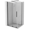 Mexen Velar cabine de douche coulissante 140 x 100 cm, transparente, noire - 871-140-100-01-70