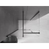 Mexen Velar cabine de douche coulissante 140 x 100 cm, transparente, noire - 871-140-100-01-70