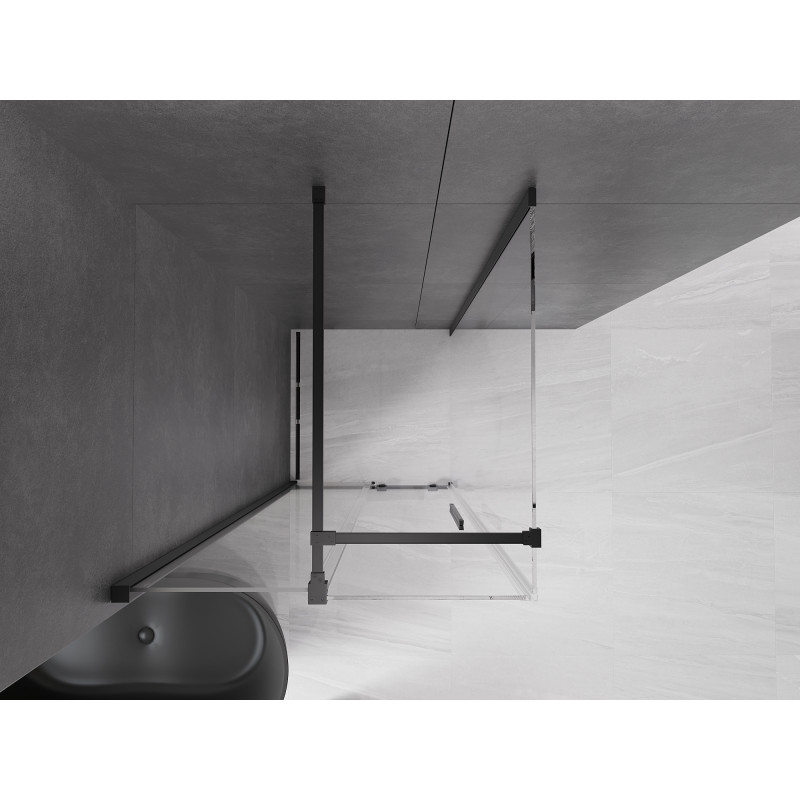 Mexen Velar cabine de douche coulissante 110 x 110 cm, transparent, noir - 871-110-110-01-70