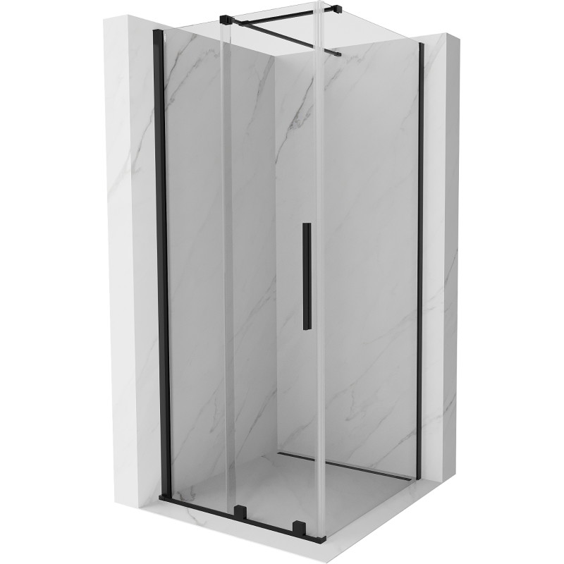 Mexen Velar cabine de douche coulissante 120 x 120 cm, transparente, noire - 871-120-120-01-70