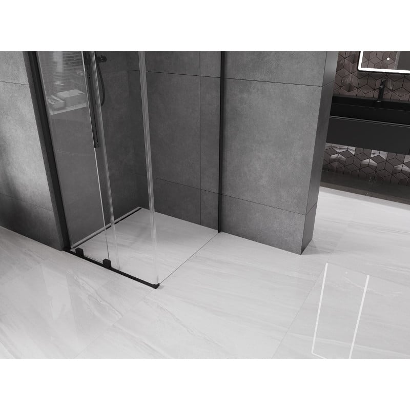Mexen Velar cabine de douche coulissante 120 x 120 cm, transparent, noir - 871-120-120-01-70