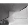 Mexen Velar cabine de douche coulissante 150 x 75 cm, transparente, noire - 871-150-075-01-70