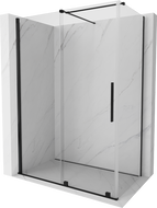 Mexen Velar cabine de douche coulissante 150 x 80 cm, transparente, noire - 871-150-080-01-70