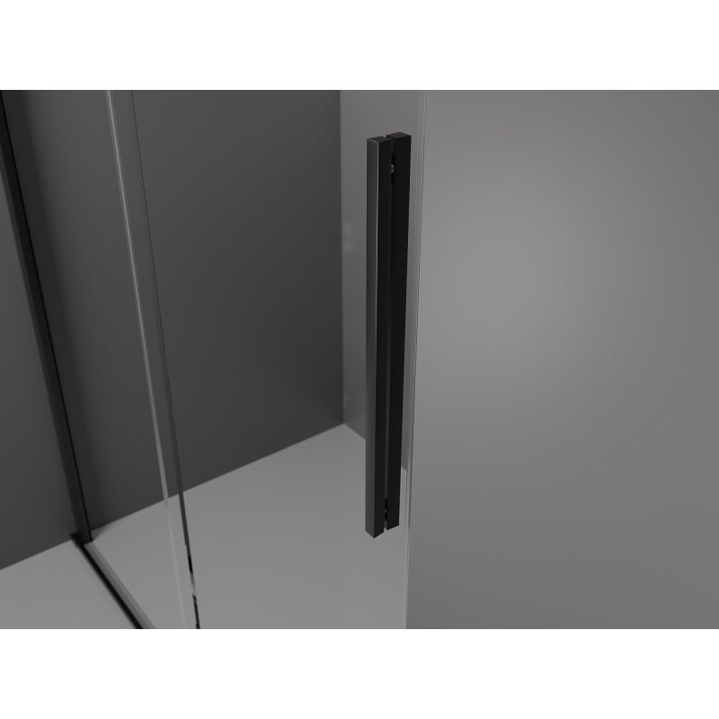 Mexen Velar cabine de douche coulissante 160 x 90 cm, transparente, noire - 871-160-090-01-70