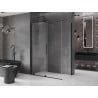 Mexen Velar cabine de douche coulissante 160 x 100 cm, transparente, noire - 871-160-100-01-70