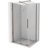 Mexen Velar cabine de douche coulissante 90 x 70 cm, transparente, or rose - 871-090-070-01-60