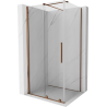 Mexen Velar cabine de douche coulissante 100 x 75 cm, transparent, or rose - 871-100-075-01-60