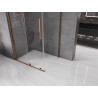 Mexen Velar cabine de douche coulissante 100 x 75 cm, transparent, or rose - 871-100-075-01-60