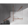 Mexen Velar cabine de douche coulissante 100 x 75 cm, transparent, or rose - 871-100-075-01-60