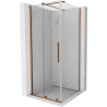 Mexen Velar cabine de douche coulissante 100 x 100 cm, transparente, or rose - 871-100-100-01-60