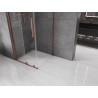 Mexen Velar cabine de douche coulissante 100 x 100 cm, transparente, or rose - 871-100-100-01-60