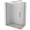 Mexen Velar cabine de douche coulissante 140 x 80 cm, transparent, or rose - 871-140-080-01-60