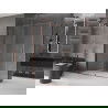 Mexen Velar cabine de douche coulissante 140 x 80 cm, transparent, or rose - 871-140-080-01-60