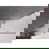 Mexen Velar cabine de douche coulissante 140 x 80 cm, transparent, or rose - 871-140-080-01-60