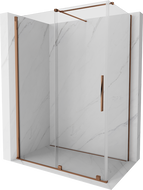 Mexen Velar cabine de douche coulissante 150 x 70 cm, transparent, or rose - 871-150-070-01-60