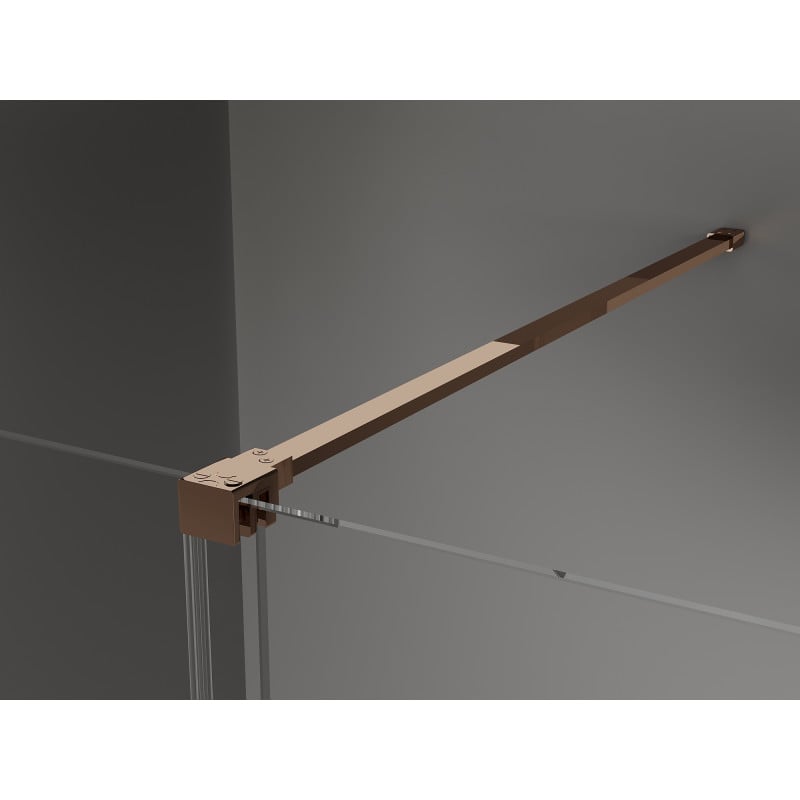 Mexen Velar cabine de douche coulissante 150 x 75 cm, transparent, or rose - 871-150-075-01-60