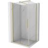 Mexen Velar cabine de douche coulissante 90 x 70 cm, transparent, or brossé - 871-090-070-01-55