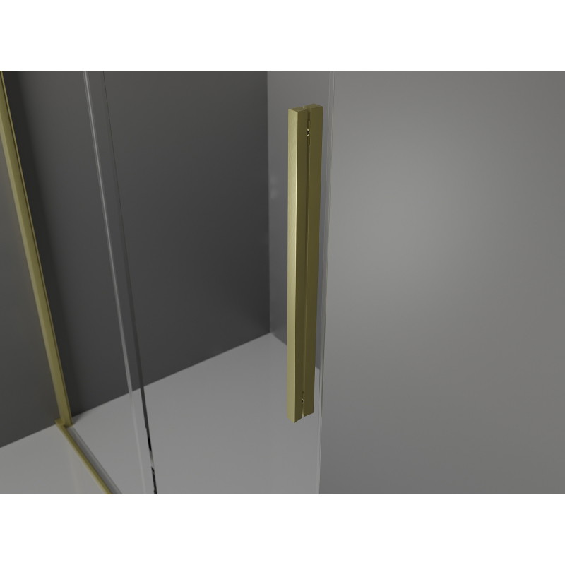 Mexen Velar cabine de douche coulissante 90 x 110 cm, transparent, or brossé - 871-090-110-01-55
