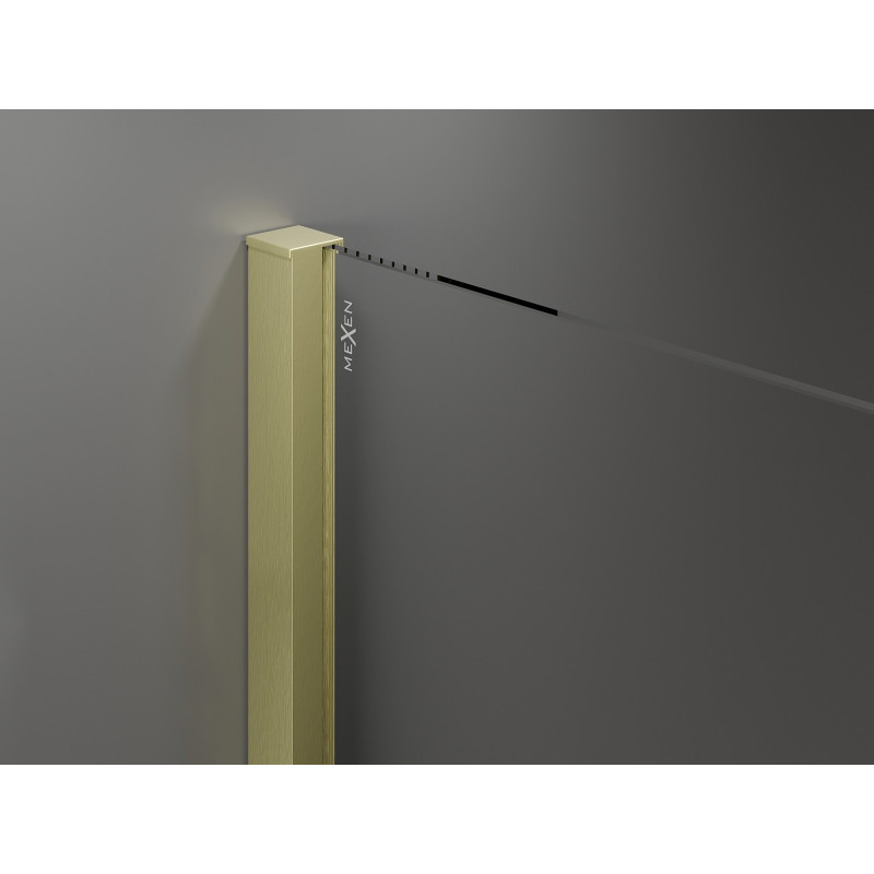 Mexen Velar cabine de douche coulissante 100 x 85 cm, transparent, doré brossé - 871-100-085-01-55
