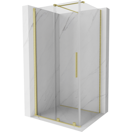 Mexen Velar cabine de douche coulissante 110 x 85 cm, transparent, or brossé - 871-110-085-01-55
