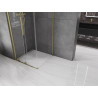 Mexen Velar cabine de douche coulissante 120 x 120 cm, transparent, or brossé - 871-120-120-01-55