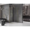 Mexen Velar cabine de douche coulissante 120 x 120 cm, transparent, or brossé - 871-120-120-01-55