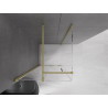 Mexen Velar cabine de douche coulissante 120 x 120 cm, transparent, or brossé - 871-120-120-01-55
