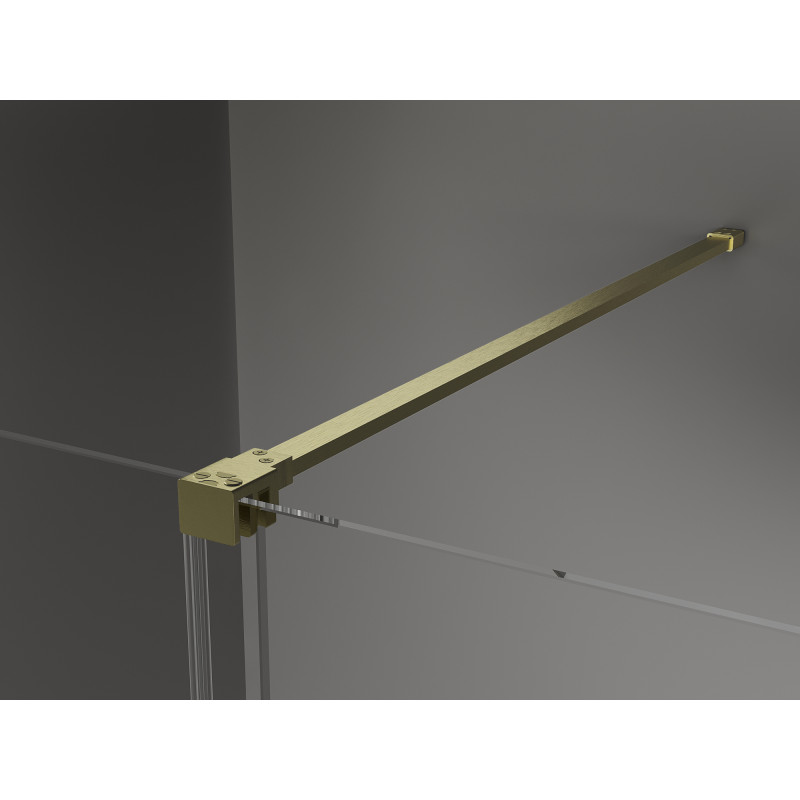 Mexen Velar cabine de douche coulissante 130 x 80 cm, transparente, or brossé - 871-130-080-01-55
