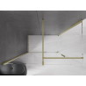 Mexen Velar cabine de douche coulissante 140 x 75 cm, transparent, or brossé - 871-140-075-01-55