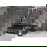 Cabine de douche coulissante Mexen Velar 140 x 85 cm, transparent, or brossé - 871-140-085-01-55