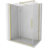 Mexen Velar cabine de douche coulissante 150 x 70 cm, transparent, or brossé - 871-150-070-01-55