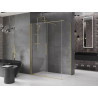Mexen Velar cabine de douche coulissante 150 x 80 cm, transparente, or brossé - 871-150-080-01-55