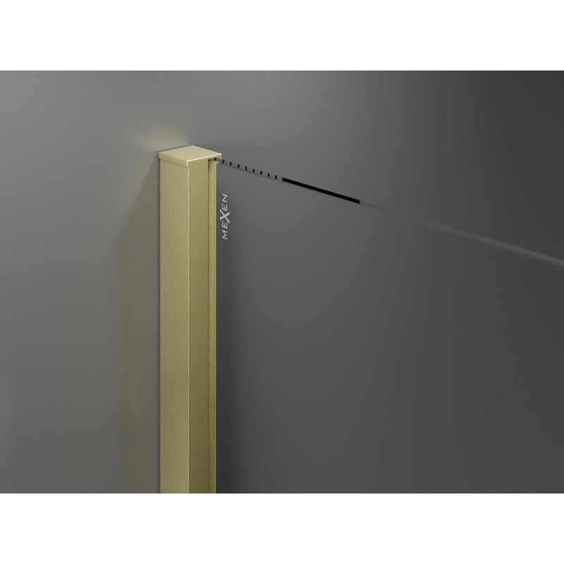 Mexen Velar cabine de douche coulissante 160 x 70 cm, transparente, or brossé - 871-160-070-01-55